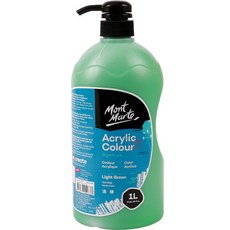 Bellian 專家用大容量幫浦型壓克力顏料 淺綠色, 1色, 1L