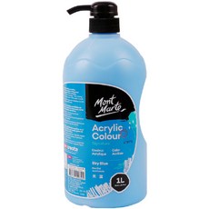 Belian 專家用大容量幫浦型壓克力顏料 天空藍, 1色, 1L