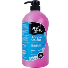 Bellian 專家用大容量幫浦型壓克力顏料 櫻桃紅色, 1色, 1L