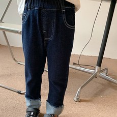 女童鈕扣亮點丹寧長褲 牛仔褲 CCV54GPT183