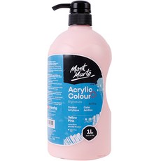 Bellian 專家用大容量按壓式壓克力顏料 黃粉色, 1色, 1L