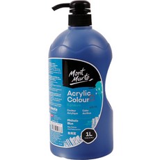 Belian 專家用大容量按壓式壓克力顏料 酞青藍, 1色, 1L