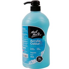 Mont Marte 蒙瑪特 Bellian 專家用大容量按壓式壓克力顏料 綠松石色, 1色, 1L