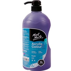 Bellian 專家用大容量按壓瓶壓克力顏料 紫色, 1色, 1L