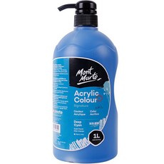 Bellian 專家用大容量幫浦式壓克力顏料 深青色, 1色, 1L