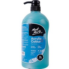 Bellian 專業用大容量按壓式壓克力顏料 佛青綠, 1色, 1L