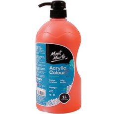 Bellian 專家用大容量按壓式壓克力顏料 橘色, 1色, 1L