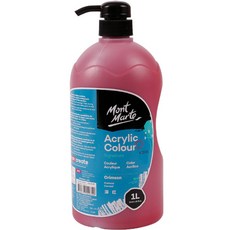 Bellian 專家用大容量泵壓式壓克力顏料 深紅色, 1色, 1L