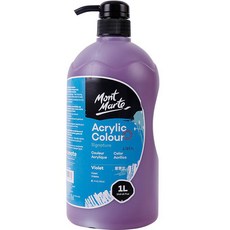 Bellian 專業用大容量按壓式壓克力顏料 紫羅蘭色, 1色, 1L