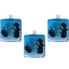 Solve Living扁平方形芳香擴香容器 3入, 100毫升, 透明