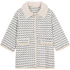 女童毛領格紋大衣 CCV53GCT125