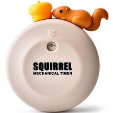 閃亮市集 可愛角色廚房磁鐵計數器機械式計時器, 松鼠 米色, 1個
