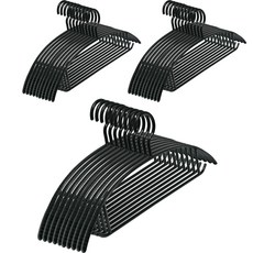 BONOHOUSE 半弧形無痕防滑衣架, 30入, 黑色