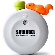 閃亮市集 可愛角色廚房磁鐵計數器機械式計時器, 松鼠 灰色, 1個