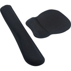 Mibil Palm Lest Warist Protection Cushion鍵盤 +矽膠鼠標墊套件, 1套, 黑色