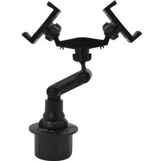 차량용 듀얼 컵홀더 휴대폰 거치대 C25, 1개, 블랙