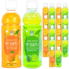 돌콤달콤 제주 감귤주스 340ml x 10p + 제주 청귤주스 340ml x 10p 세트, 1세트