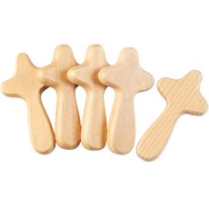 Ando木質十字架裝飾, 5個, 混色A