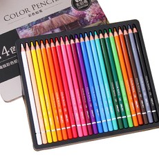 JNJ 高級鐵盒油性色鉛筆組, 1套, 24色