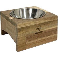 BELLEPETHOME 寵物手工木餐具1套不銹鋼15cm, 1套, 混合顏色