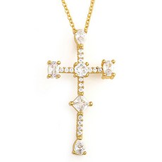 安藤鋯十字架項鍊, 1個, 混色A