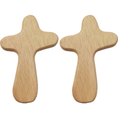 Ando簡約木十字架吊墜, 2個, 混色 F