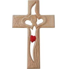 Ando愛心十字架裝飾 23cm, 混合顏色, 1個