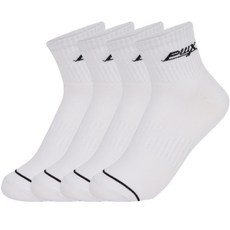 PROWORLDCUP 男士雙層毛圈短襪 4雙, 白色