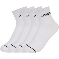 PROWORLDCUP 女士雙層毛圈短襪 4雙, 白色