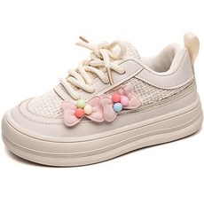 Lulushu 女童毛球蝴蝶結運動鞋