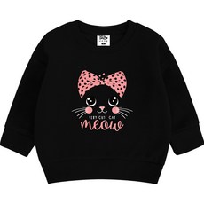KIDSCREW 兒童蝴蝶結貓咪大學T