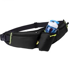 위더홈 라이트 스포츠 보틀 포켓 힙색, 블랙