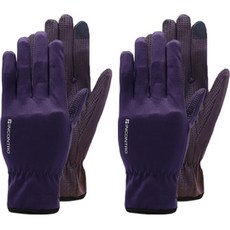 INCONTRO 輕量刷毛彈性纖維手套 雙手穿戴 2件組, 紫色