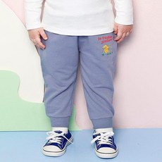 milk mile 童款簡約獅子插圖口袋束口褲