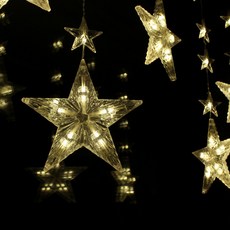 LED星星造型燈串, 暖白/線長(3.6m)+星星造型燈(17*5.5cm), 1組
