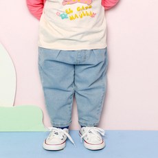 milk mile 孩童寬鬆牛仔褲