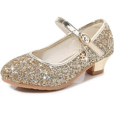 Lulushu 女童新款亮粉跟鞋