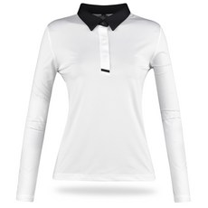 luxgolf 女款撞色翻領長袖高爾夫T恤 NBE2A604W