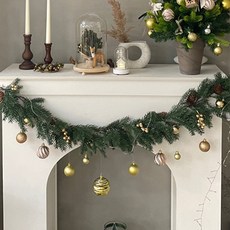 Morianne 聖誕節 Eleanor 長租約和裝飾照明套裝, 黃金球