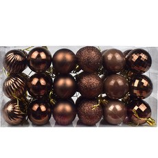 MORIANN 聖誕樹球形擺飾 36入, 棕色的