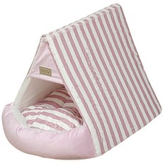 Dugipet 寵物舒適超細纖維三角屋, 條紋粉紅色, 1個