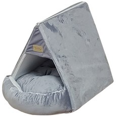 Dugipet 寵物舒適超細纖維三角屋, 灰色, 1個