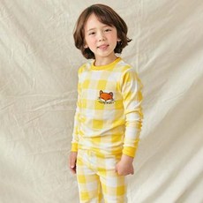 Maykids 童款可愛狐狸印花格紋30支棉九分袖家居服套裝