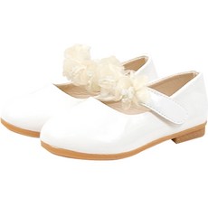 BEBEMARU 女童亮面花朵燈飾皮鞋 9846