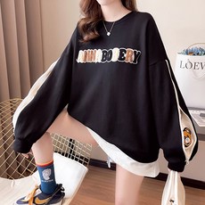 MeiChel 女款假兩件式可愛長袖T恤