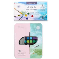 더조넷 수채물감철제박스 a, 36색