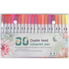 Thezonet彩色畫筆套組白色60色, 1套, 混合顏色