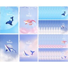 500 鯨鱼便攜手冊 4款, 1套, 混合顏色