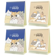 Pinkfoot Nyang Nyang桌曆 2款 各2入, 1組, 米色+海軍藍