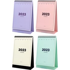 Pinkfoot 2023 5000我的日間表日曆4集, 1套, 紫色、粉色、象牙色、薄荷色